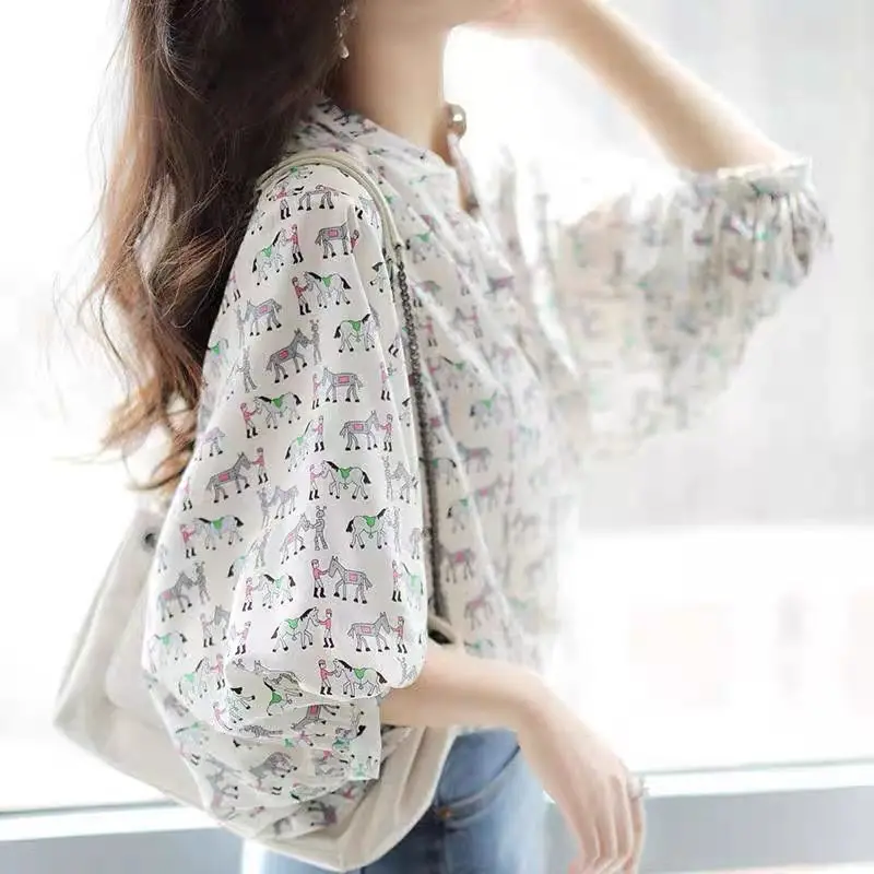 Women Formal Wear M&S - เสื้อเชิ้ตและเสื้อเบลาส์ผู้หญิงแบบเป็นทางการ ลายสีขาว ชุดทำงาน เสื้อเชิ้ตทำงาน แขนสั้นสำหรับฤดูร้อน เสื้อผู้หญิงใส่ทำงาน