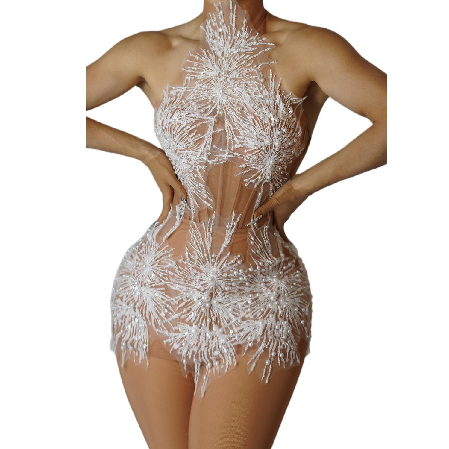 Woman Formal Wear - Sparkly Rhinestones ไข่มุกหิมะสั้นชุดฉลองชุดราตรีงานแต่งงานชุดราตรีชุดวันเกิดถ่ายภาพสวมใส่ Xuehua