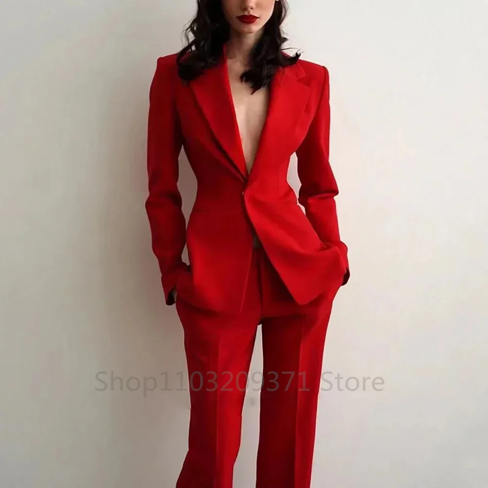 Blazer Set Women Formal - ชุดสูทผู้หญิงสำหรับงานปาร์ตี้ งานแต่งงาน ไซส์ใหญ่ 2 ชิ้น ทรงเข้ารูป