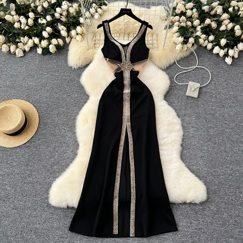Women Formal Wear Zara - Elegant Glitter เลื่อมหวานสูงเอว SHEER ตาข่าย Spliced