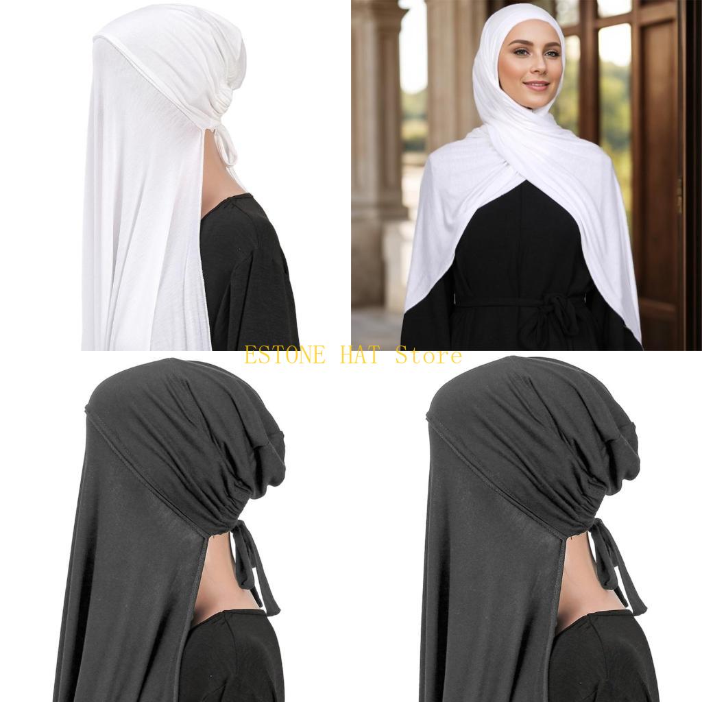 Women Formal Wear Hijab - 49MF ผ้าโพกศีรษะผ้าคลุมไหล่ฮิญาบโพลีเอสเตอร์ระบายอากาศได้สำหรับผู้หญิงมุสลิมงานวัฒนธรรม