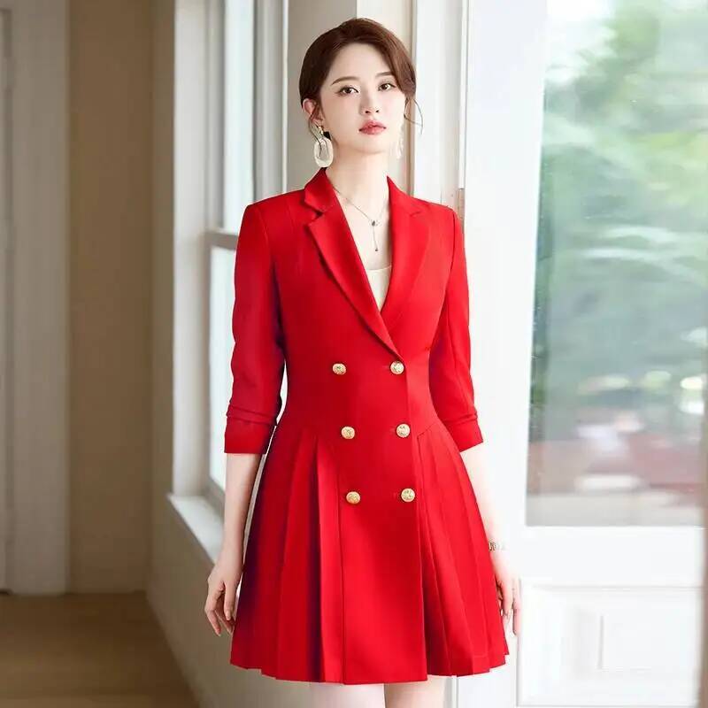 Women Formal Wear H&M - ชุดเดรสผู้หญิงสไตล์หรูหราสำหรับฤดูใบไม้ร่วงและฤดูหนาว เหมาะสำหรับใส่ทำงานในออฟฟิศ สัมภาษณ์งาน ชุดทำงานมืออาชีพ มีไซส์พลัส