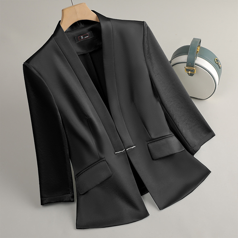 Women Formal Wear Black And White - Professional ผู้หญิงสีดําสีขาวสีฟ้า Blazer ฤดูใบไม้ผลิฤดูร้อนใหม่เสื้อผ้าแฟชั่นธุรกิจอย่างเป็นทางการแจ็คเก็ต OL Office