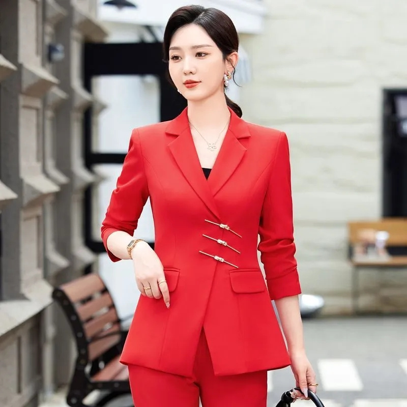 2025 แฟชั่นสีขาวสีแดงสีดําเสื้ - Women Formal Wear Black And White บทวิจารณ์และราคา