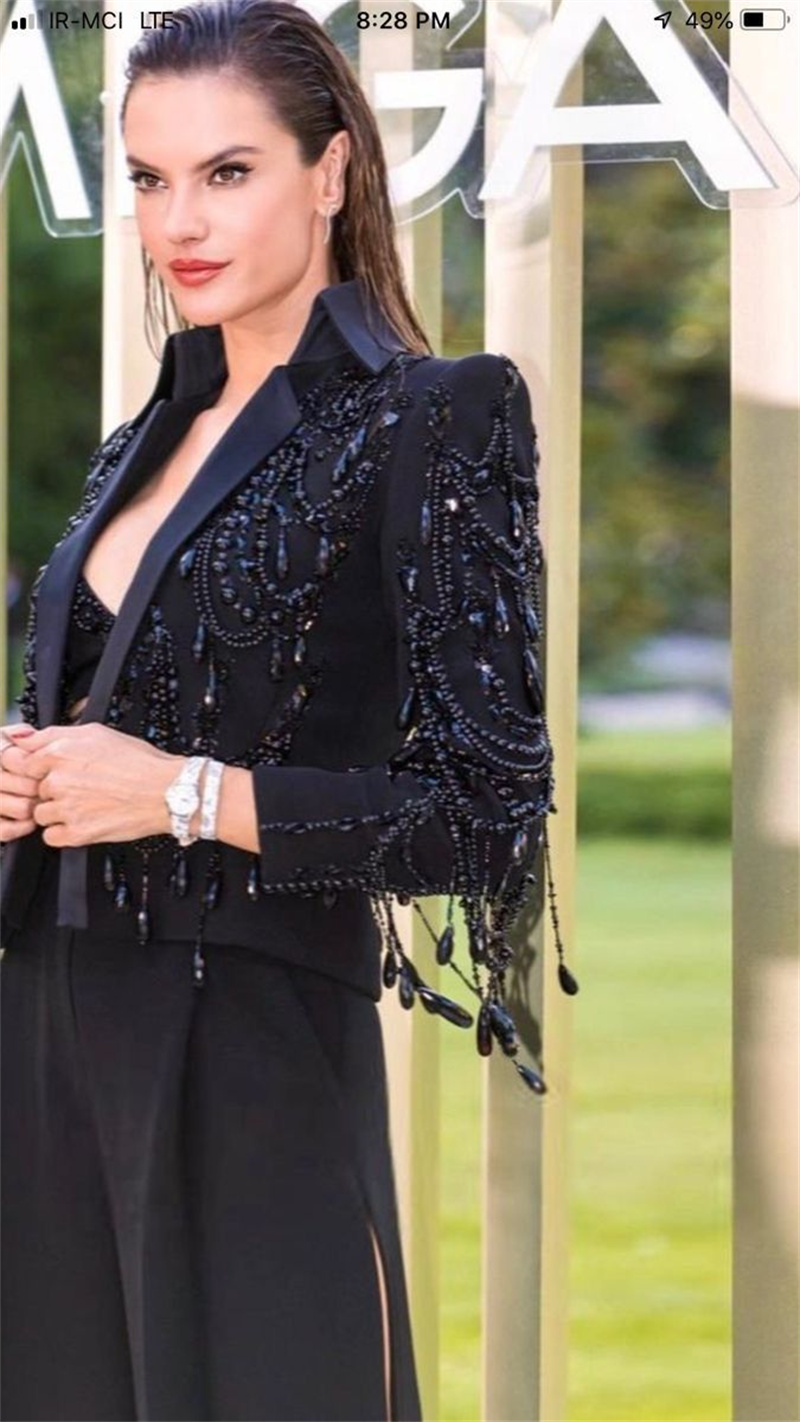 ชุดสูทผู้หญิงสีดำคริสตัล 2 ชิ้ - Women Formal Wear Coat บทวิจารณ์และราคา
