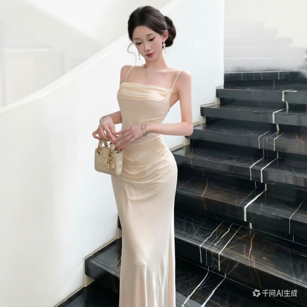 ชุดเดรสตาข่ายสีเบจสุดชิค ชุดรา - Women Formal Wear M&S บทวิจารณ์และราคา