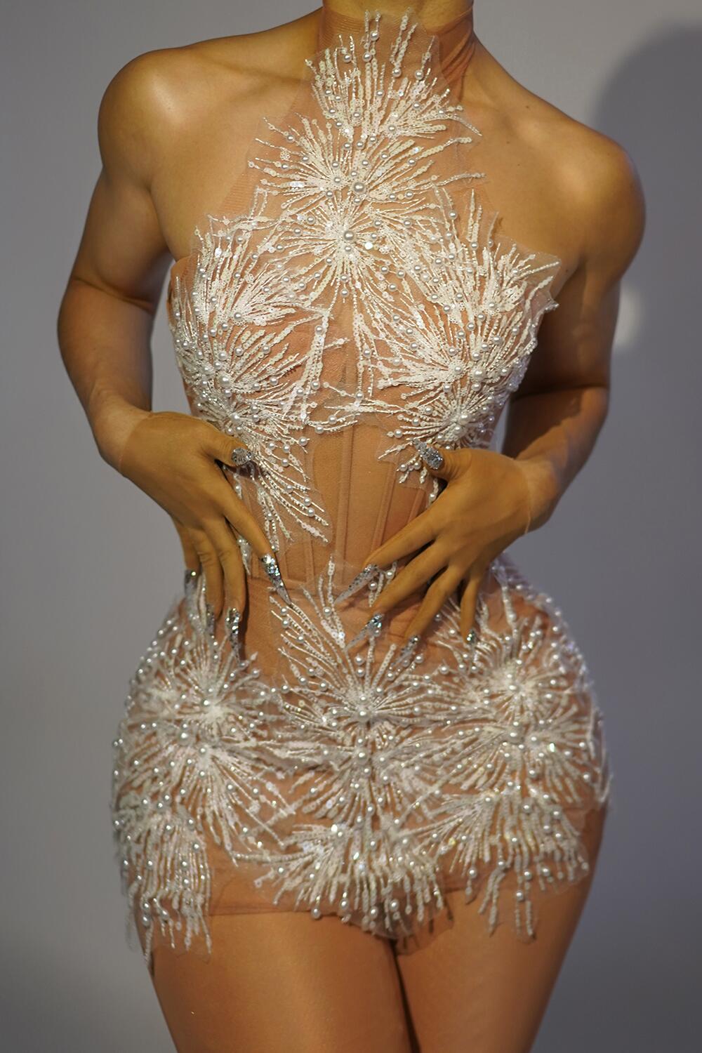 Sparkly Rhinestones ไข่มุกหิมะ - Woman Formal Wear บทวิจารณ์และราคา