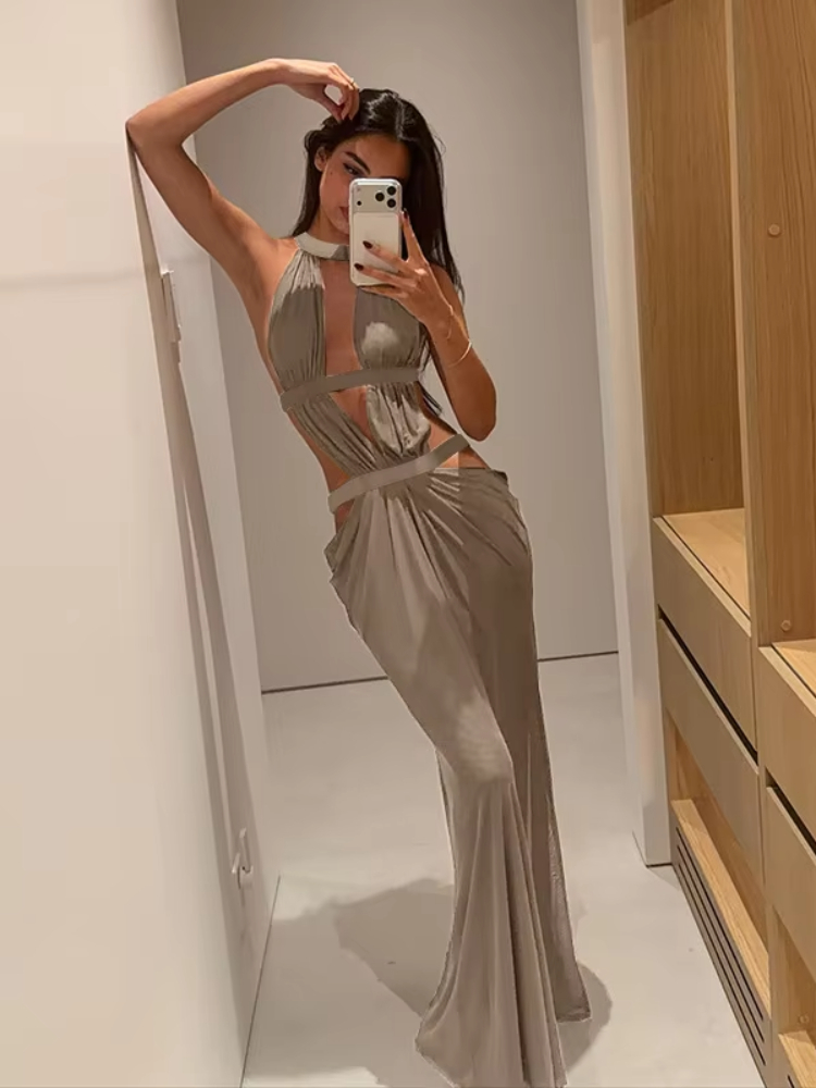 เดรสยาวผู้หญิงแบบคอฮอลเตอร์ ดี - Formal Wear Gowns For Women บทวิจารณ์และราคา