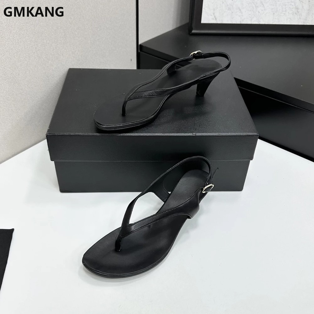 รองเท้าแตะส้นเตี้ยแบบเปิดหน้าเ - Kitten Heel Women บทวิจารณ์และราคา