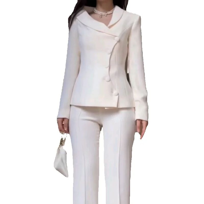 ผู้หญิงสีขาวชุด 2 ชิ้นเสื้อ +  - Women Formal Wear Coat บทวิจารณ์และราคา