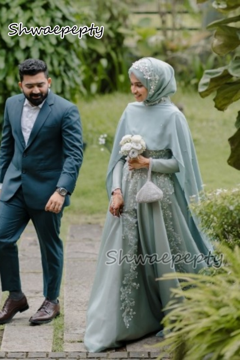 Elegant มุสลิมชุดราตรี Cape อา - Women Formal Wear Hijab บทวิจารณ์และราคา