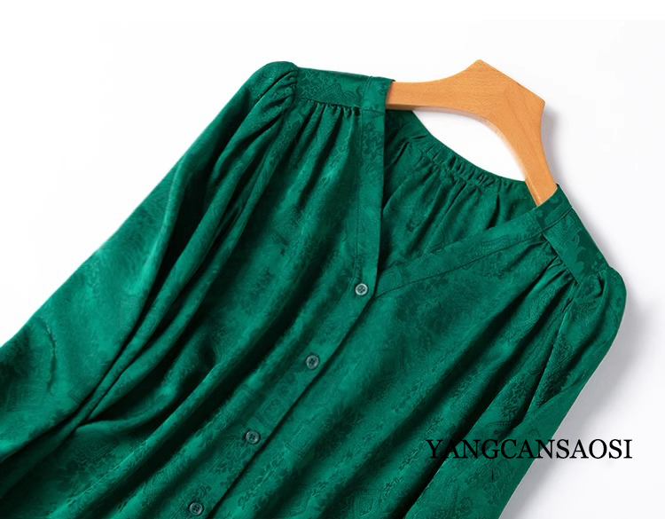 เสื้อเชิ้ตแขนยาวคอวีผ้าไหมมัลเ - Silk Blouse Button บทวิจารณ์และราคา