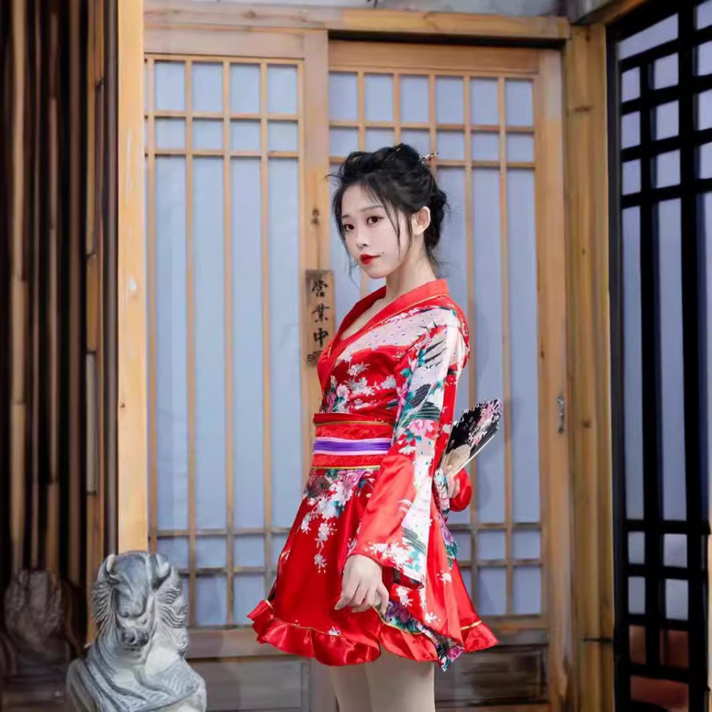 ชุดกิโมโนยูกาตะสีแดงสำหรับผู้ห - Women Formal Wear Photoshoot บทวิจารณ์และราคา