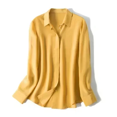 2025 ฤดูใบไม้ผลิใหม่ผู้หญิงผ้า - Silk Blouse Button บทวิจารณ์และราคา