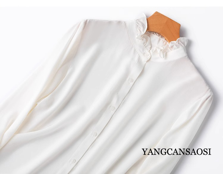 2025 แฟชั่นผู้หญิงใหม่ 100% ผ้ - Silk Blouse Button บทวิจารณ์และราคา