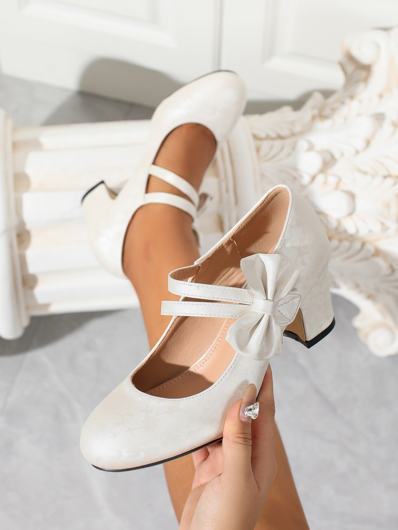 รองเท้าผู้หญิงไซส์ใหญ่ แบบมีโบ - Women Formal Office Wear Shoes บทวิจารณ์และราคา