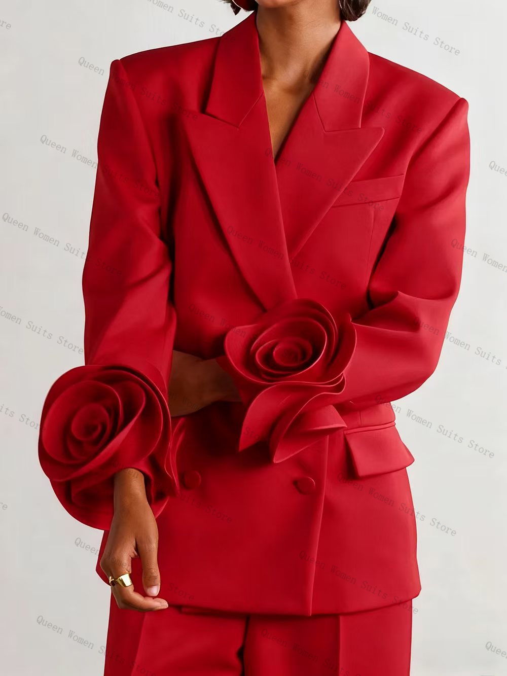 ชุดสูทผู้หญิงสีแดงสุดหรู 2 ชิ้ - Women Formal Wear Coat บทวิจารณ์และราคา