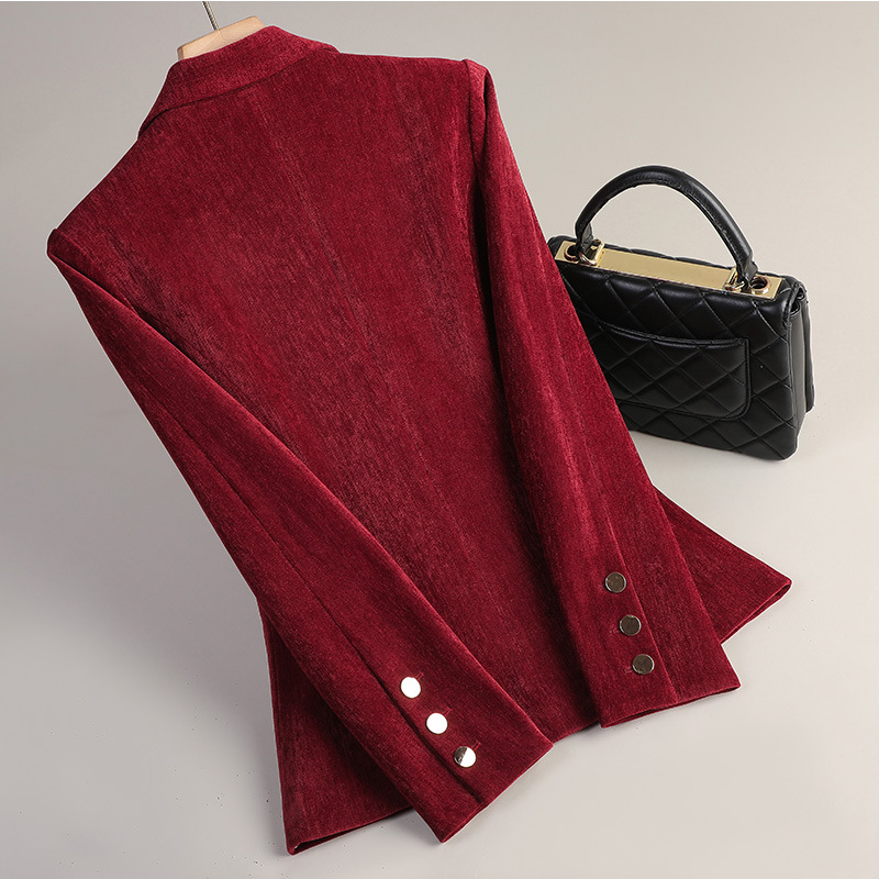 สีเหลืองทองกำมะหยี่เบลเซอร์ผู้ - Women Formal Wear Coat บทวิจารณ์และราคา