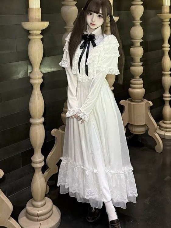 ชุดเดรสลูกไม้แขนสั้นสไตล์ญี่ปุ - Woman Formal Wear บทวิจารณ์และราคา