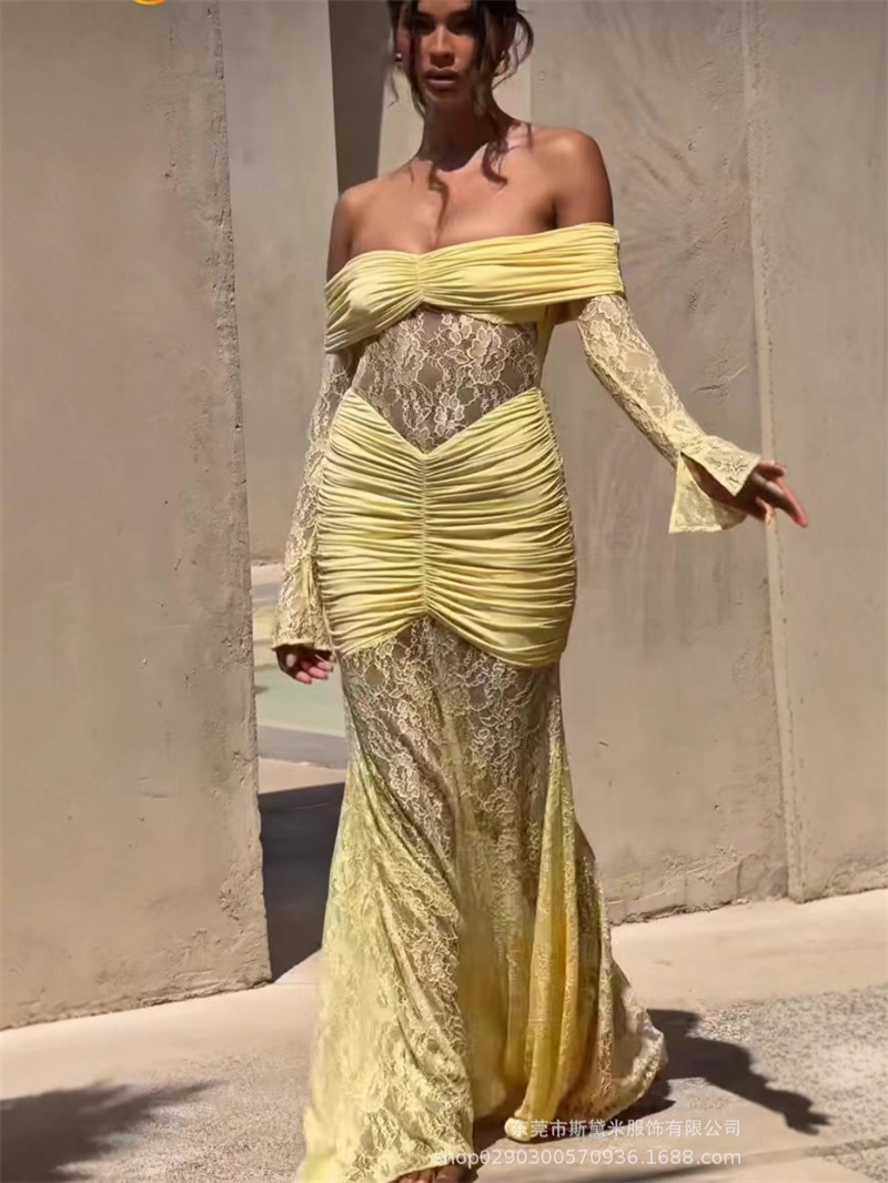 เซ็กซี่ลูกไม้ Mermaid ผู้หญิงช - Formal Wear Gowns For Women บทวิจารณ์และราคา