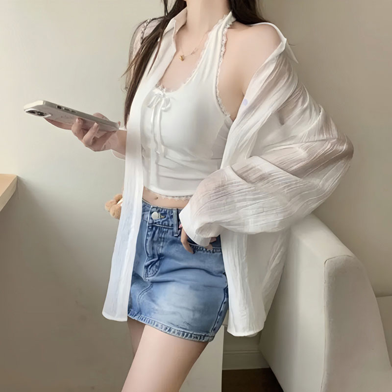 เสื้อผู้หญิงสไตล์ลำลองหลวมๆ รุ - Silk Blouse Button บทวิจารณ์และราคา