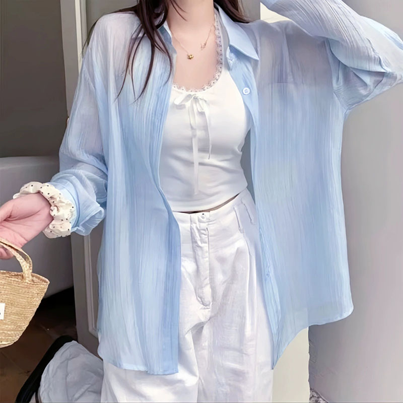 เสื้อผู้หญิงสไตล์ลำลองหลวมๆ รุ - Silk Blouse Button บทวิจารณ์และราคา