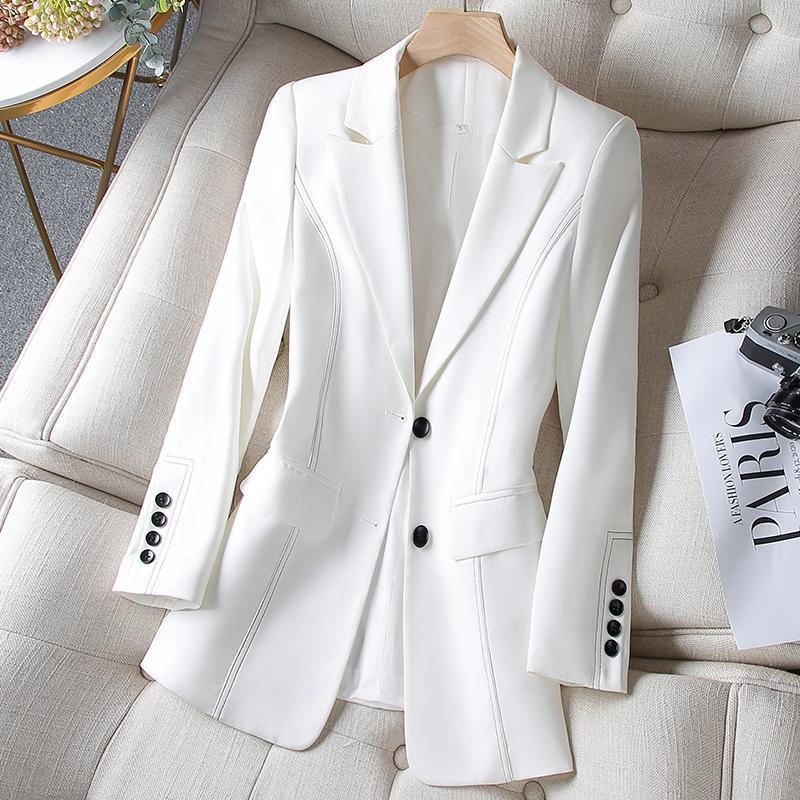 เสื้อเบลเซอร์แฟชั่นใหม่สำหรับผ - Women Formal Wear Black And White บทวิจารณ์และราคา