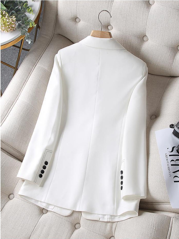 เสื้อเบลเซอร์แฟชั่นใหม่สำหรับผ - Women Formal Wear Black And White บทวิจารณ์และราคา