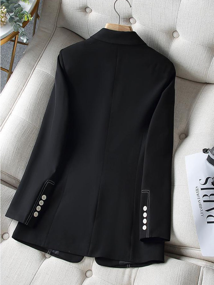 เสื้อเบลเซอร์แฟชั่นใหม่สำหรับผ - Women Formal Wear Black And White บทวิจารณ์และราคา