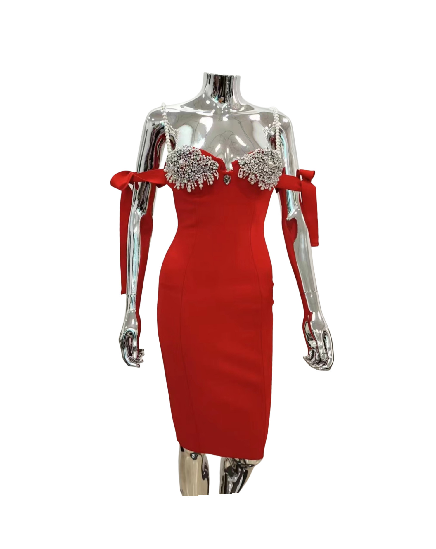 ชุดเดรสยาวแบบสายเดี่ยวประดับเล - Women Formal Wear H&M บทวิจารณ์และราคา