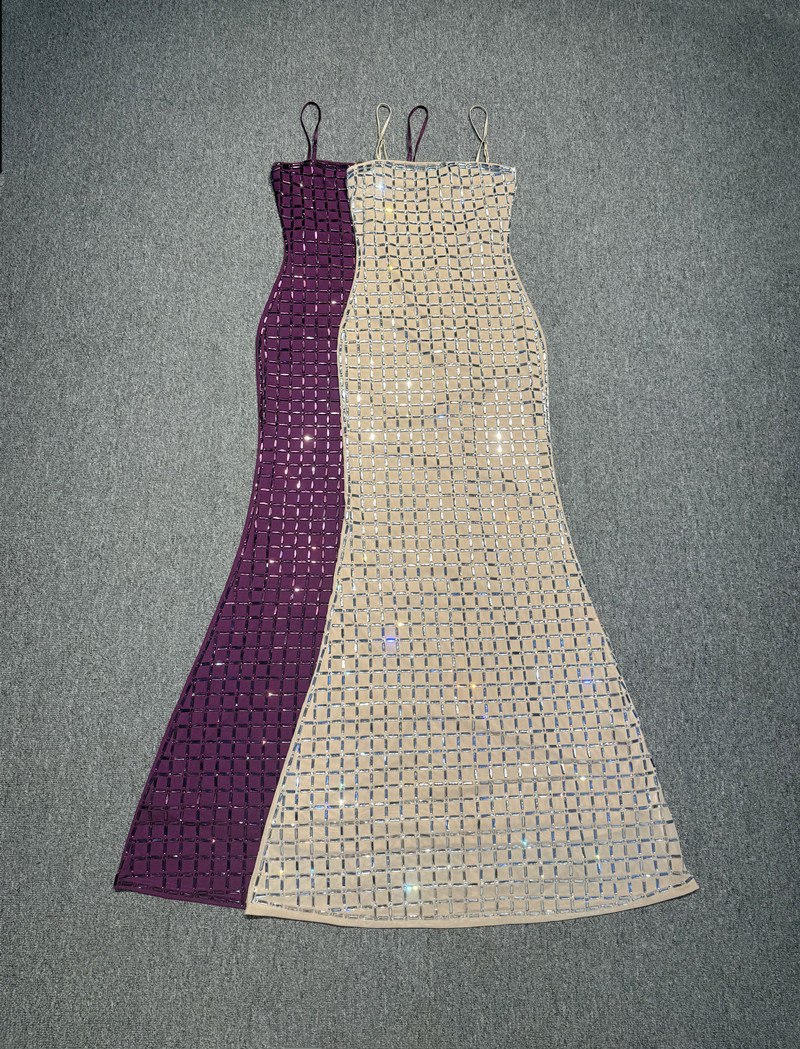 คริสตัลสีม่วงผู้หญิงชุดราตรีเซ - Formal Wear Gowns For Women บทวิจารณ์และราคา