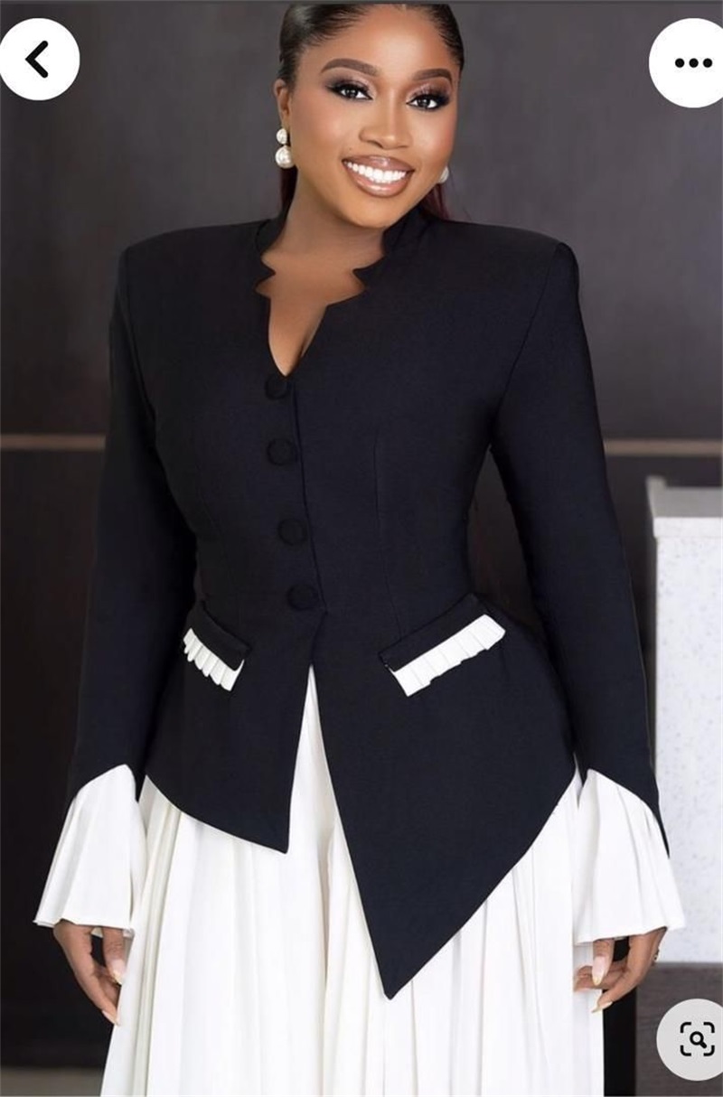 ชุดสูทผู้หญิงสีขาวดำ 2 ชิ้น เส - Women Formal Wear Black And White บทวิจารณ์และราคา