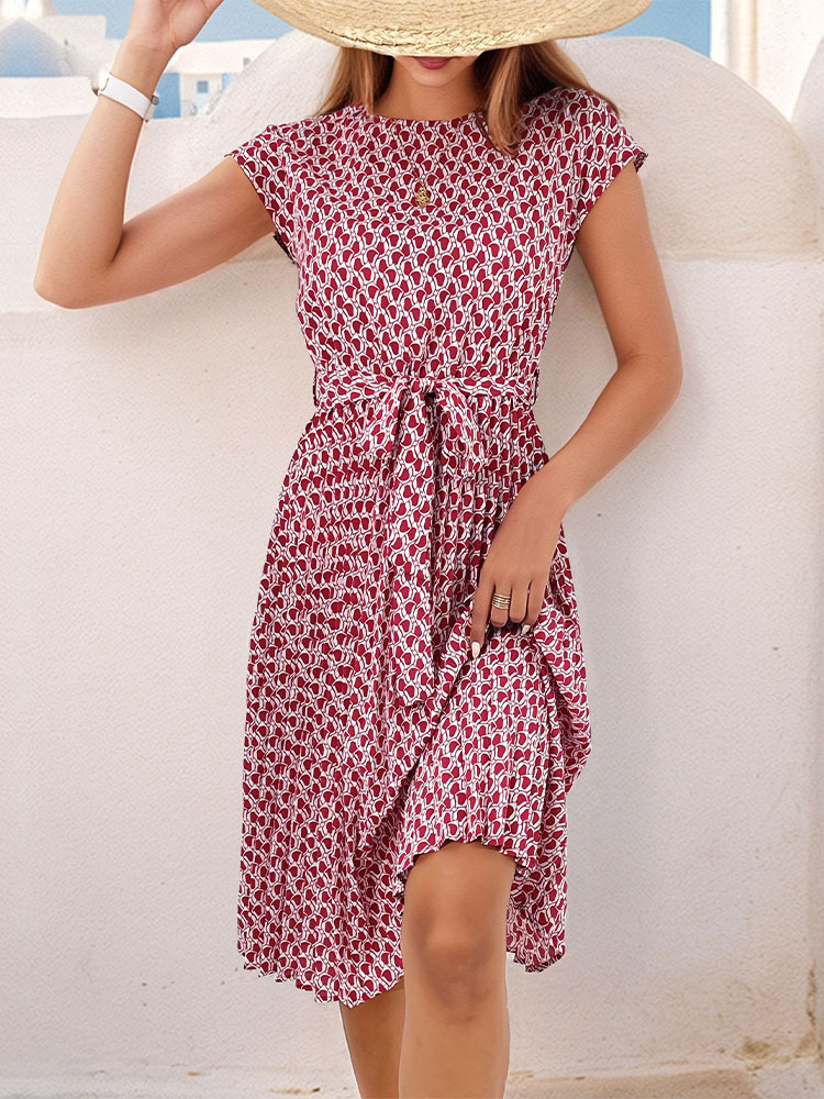 Msfilia ฤดูร้อนพิมพ์จีบชุดยาวส - Women Formal Wear Zara บทวิจารณ์และราคา