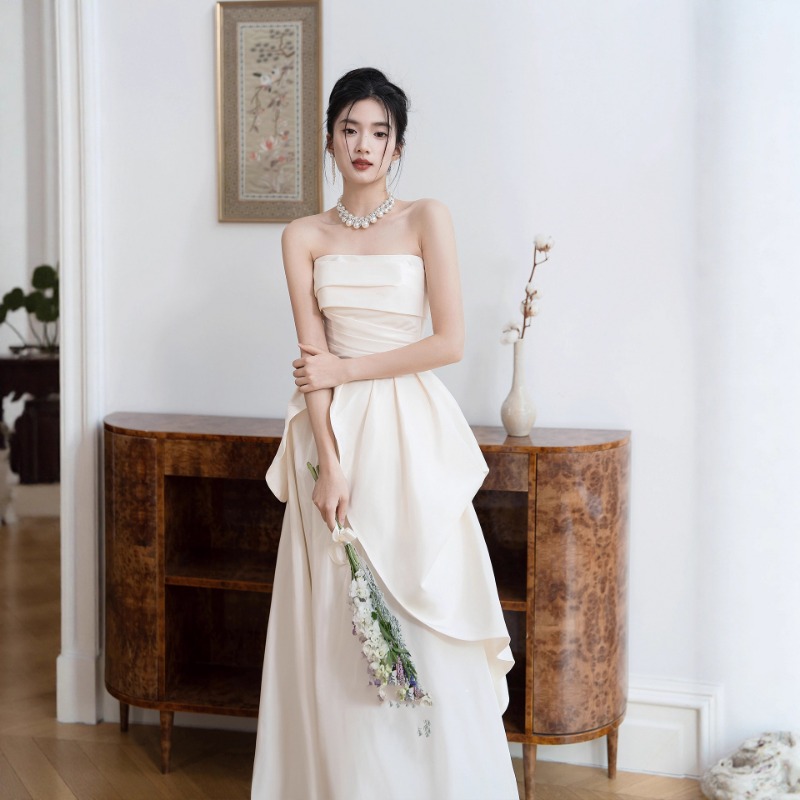 ชุดแต่งงานแบบฝรั่งเศสแบบไม่มีส - Women Formal Wear For Wedding บทวิจารณ์และราคา