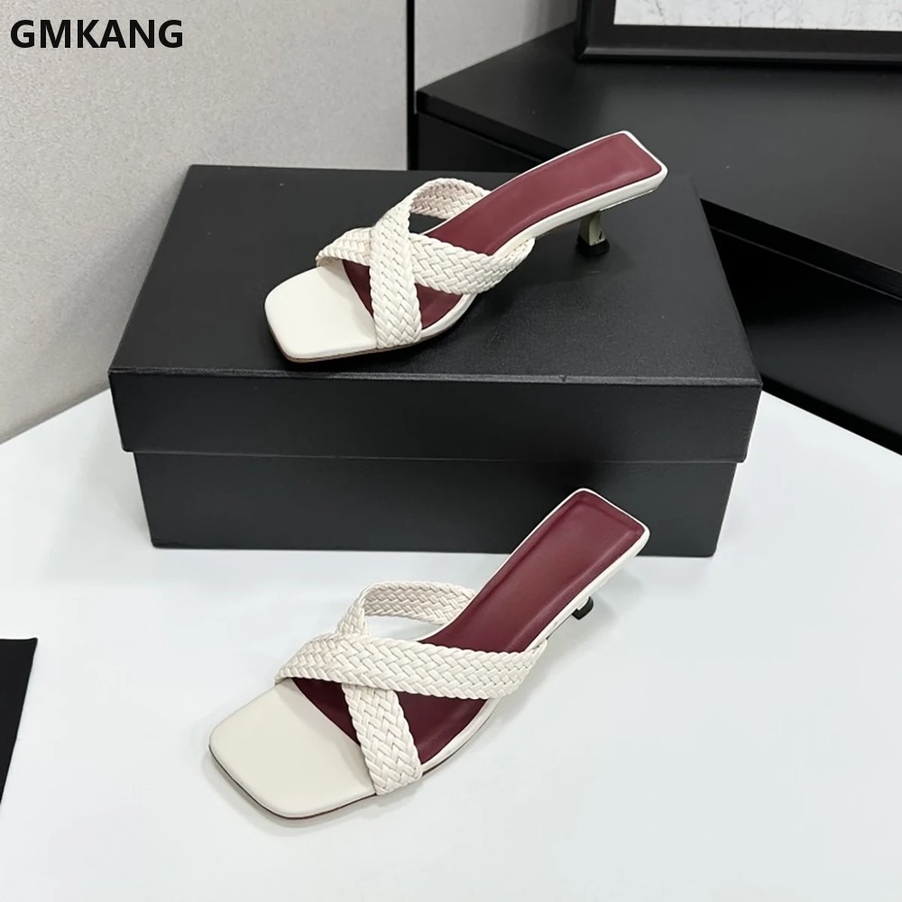 รองเท้าส้นเตี้ยแบบสวมปลายแหลมส - Kitten Heel Women บทวิจารณ์และราคา