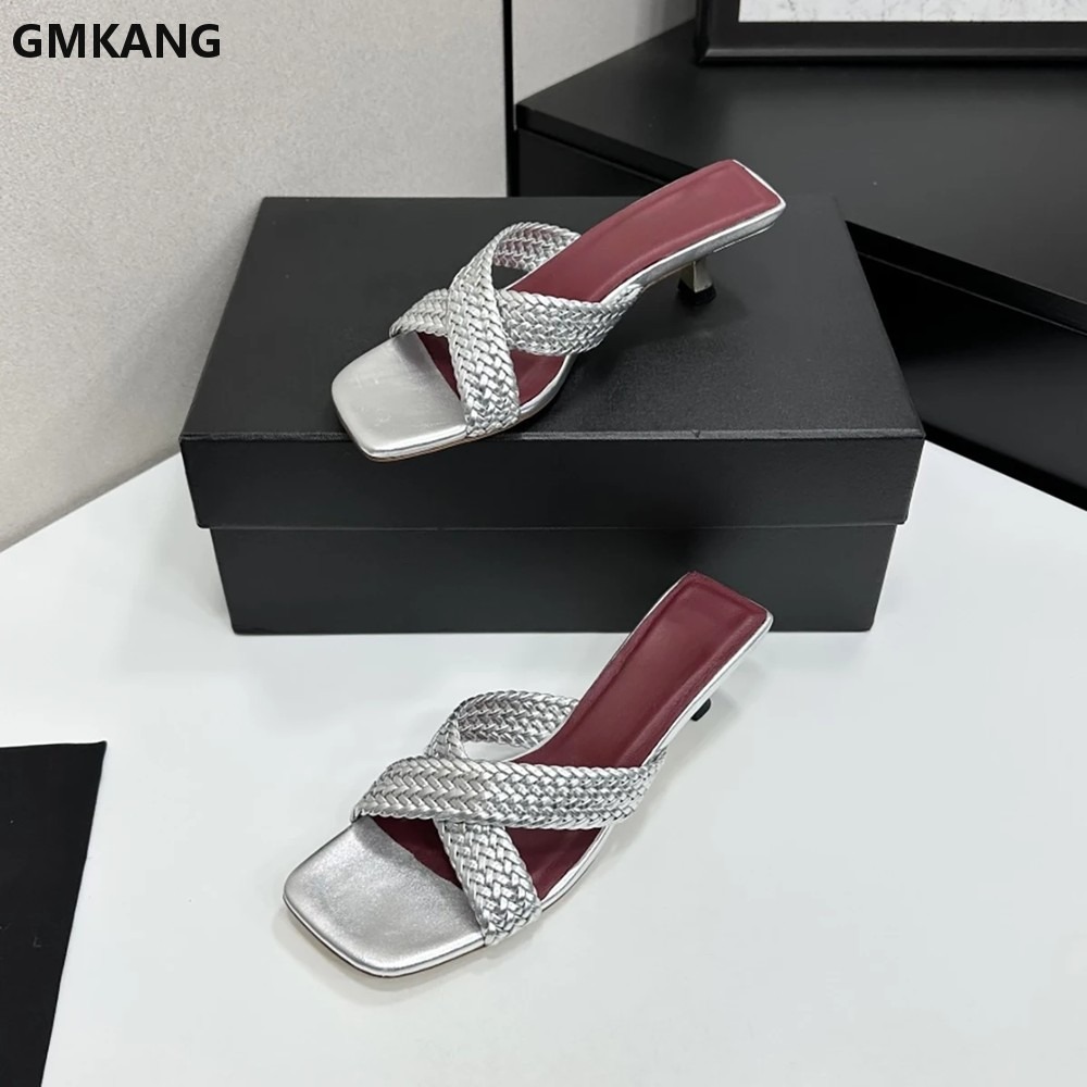 รองเท้าส้นเตี้ยแบบสวมปลายแหลมส - Kitten Heel Women บทวิจารณ์และราคา