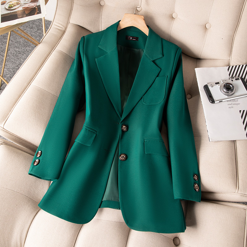 สีฟ้าสีดําสีเขียวผู้หญิงอย่างเ - Women Formal Wear Coat บทวิจารณ์และราคา