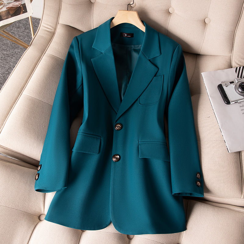 สีฟ้าสีดําสีเขียวผู้หญิงอย่างเ - Women Formal Wear Coat บทวิจารณ์และราคา