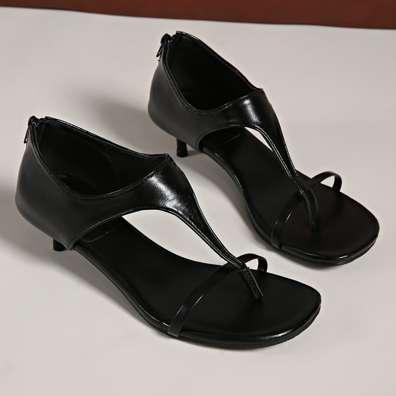 รองเท้าส้นเตี้ยแบบมีสายรัดรูปต - Kitten Heel Women บทวิจารณ์และราคา