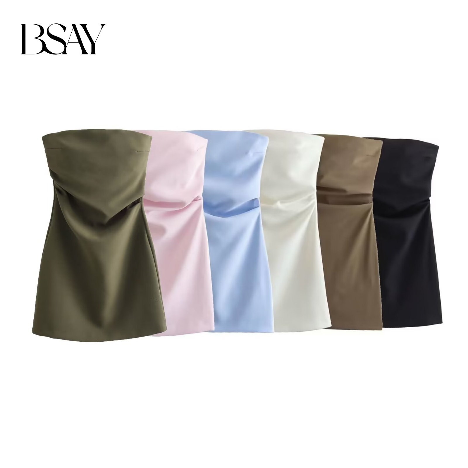 ชุดเดรสสั้นแฟชั่นผู้หญิง BSAY  - Women Formal Wear Zara บทวิจารณ์และราคา